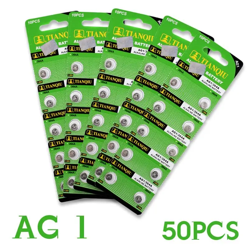 Дешевая Кнопочная батарея AG1 364 SR621 SR60 SR60L щелочная монетная батарейка батарейки