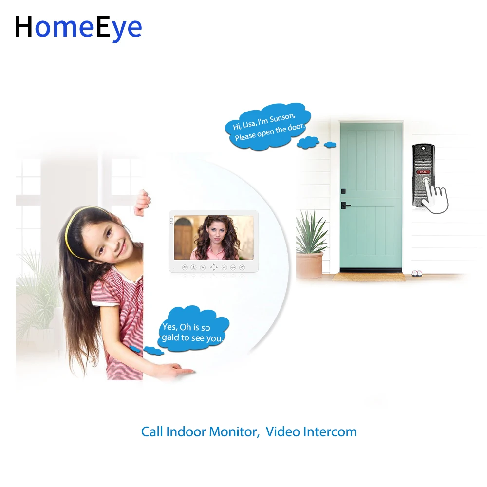 Door Phone Intercom Outdoor Call Button Call Panel 1200TVL Build-in Camera Apartment Security Doorbell IR Night Vision