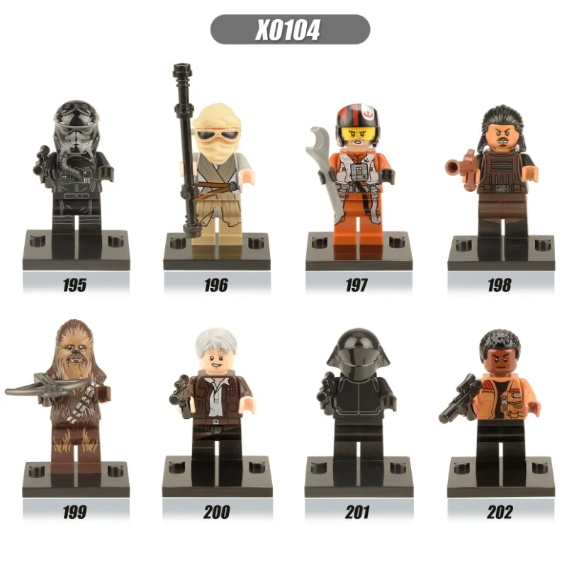 

Single Sale Space Wars The Force Awakens Chewbacca Kylo Ren Han Solo Super Heroes Building Blocks Bricks Toys for children X0104