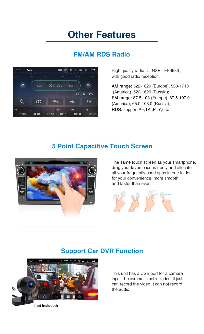 Excellent Pumpkin 2 Din 7"Android 9.0 Stereo For Opel/Corsa/Astra Car Multimedia DVD Player GPS Navigation Wifi OBD2 DAB+FM Radio Headunit 20