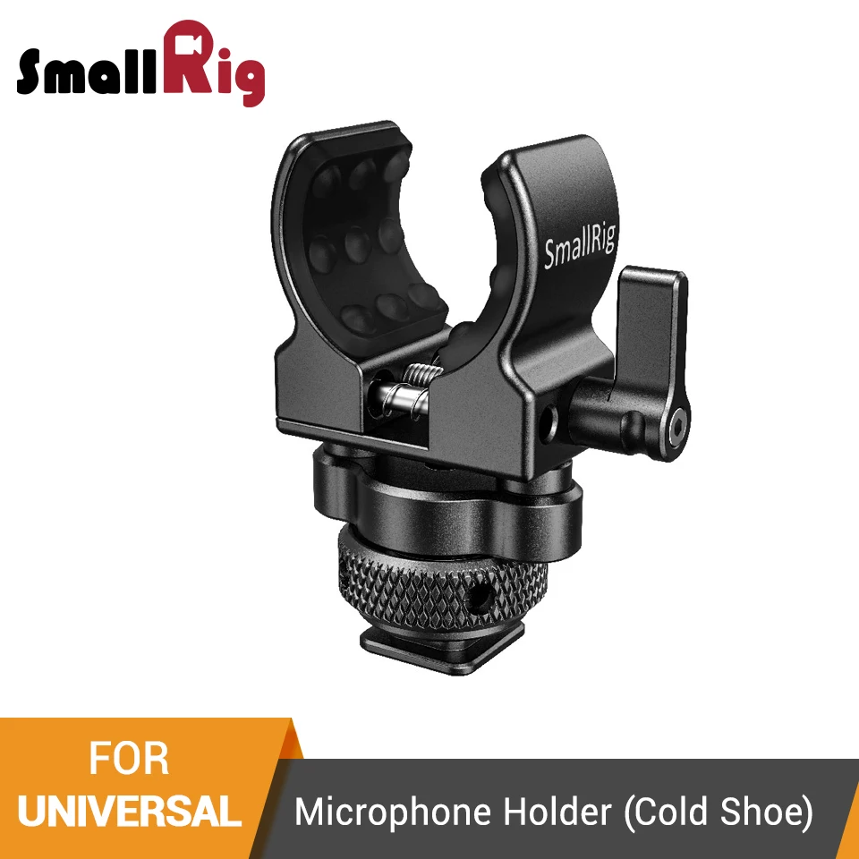 Suporte do Microfone Fria com 19-25mm de Diâmetro Smallrig Gaiola Câmera Dslr Sapata Microfone Choque Grampo Holder-2352