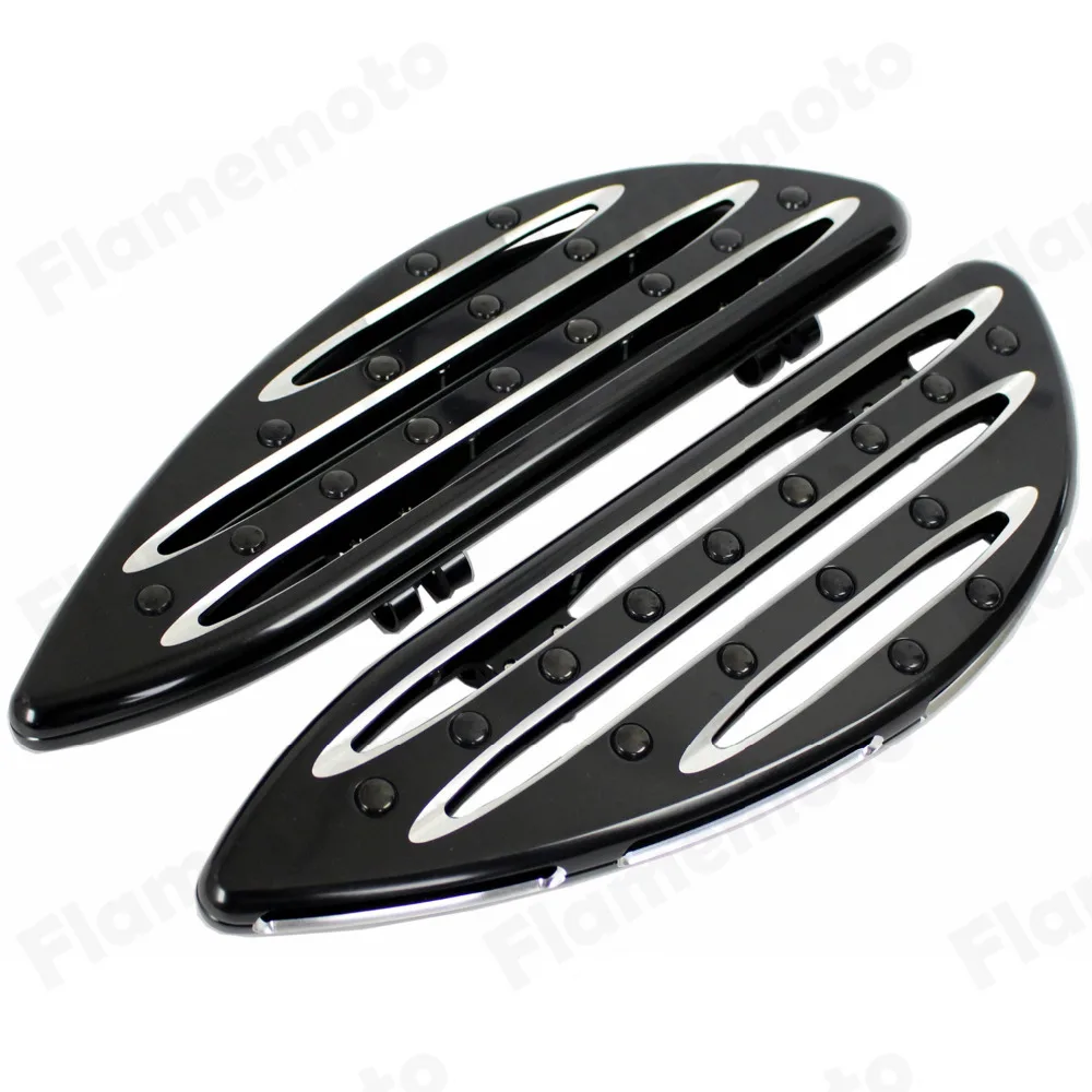 

Newest Black CNC Deep Cut Driver Floorboards For Harley Motorcycle pedal Softail Touring FLHT Dyna FLSTF FLSTS FLHX