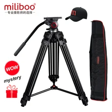 miliboo Professional Aluminum Portable Video Tripod with Hydraulic Head Digital DSLR Camera Stand tripod better than manfrotto