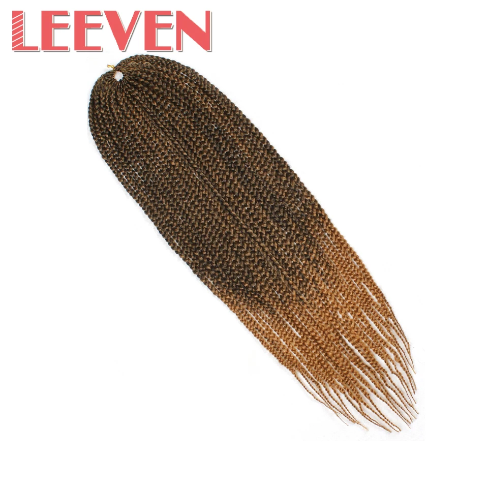 Leeven Box оплетка для волос 14 ''18'' 22 ''22 пряди крючком Омбре черное синтетическое плетение волос 6 шт./лот