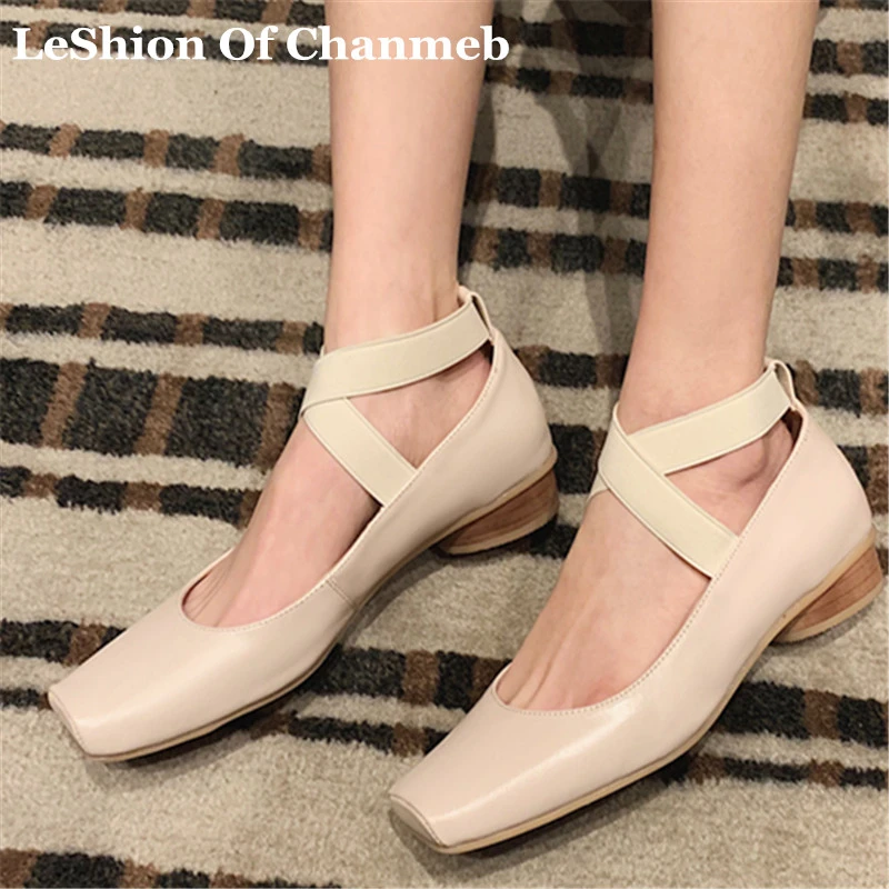 ballet flats with cross straps