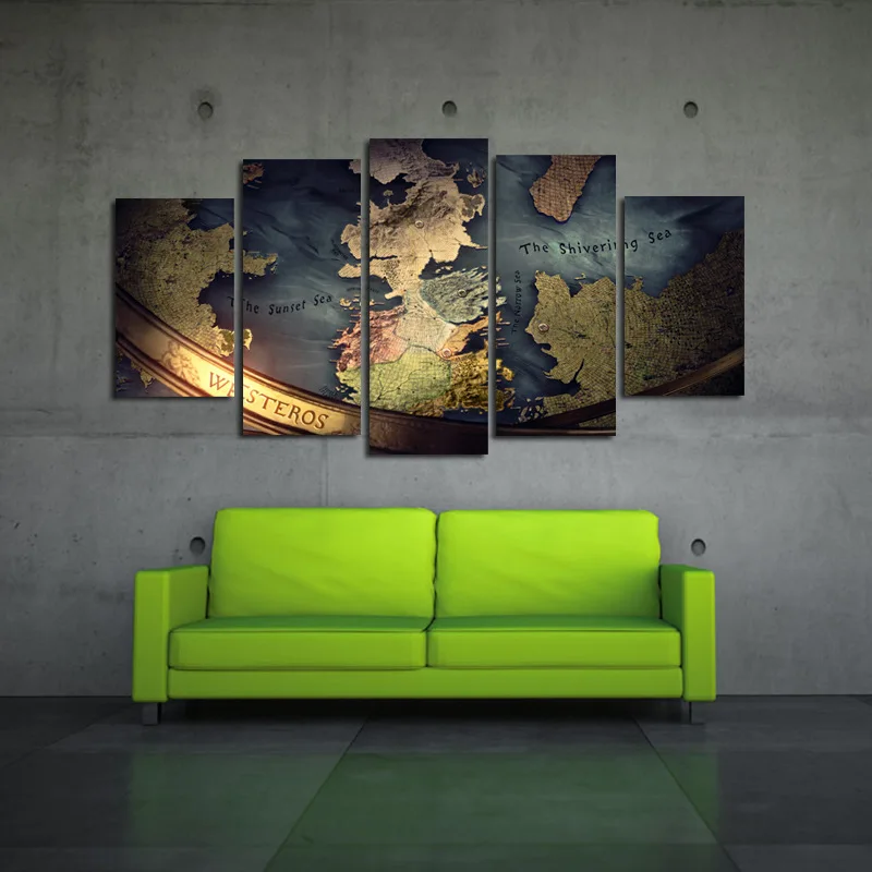 

Unframed 5 Panels Game of Rights Star Wars Picture Print Painting Modern Canvas Wall Art for Wall Decor Home Decoration Artwork