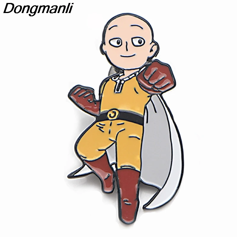 P3786 Dongmanli Аниме ONE PUNCH-MAN металлические эмалированные броши и коллекция булавок Нагрудный значок для рюкзака воротник ювелирные изделия