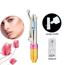 Гиалуроновая кислотная ручка против морщин гиалуроновой инъекции пистолет для губ лифтинг инжектор высокого давления красота ампул голова водяной шприц