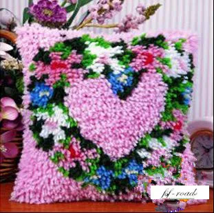 

Latch Hook Rug Kits Embroidery Pillowcase Pillow Flowers Knitting DIY Needlework Tapestry Cushion Kit