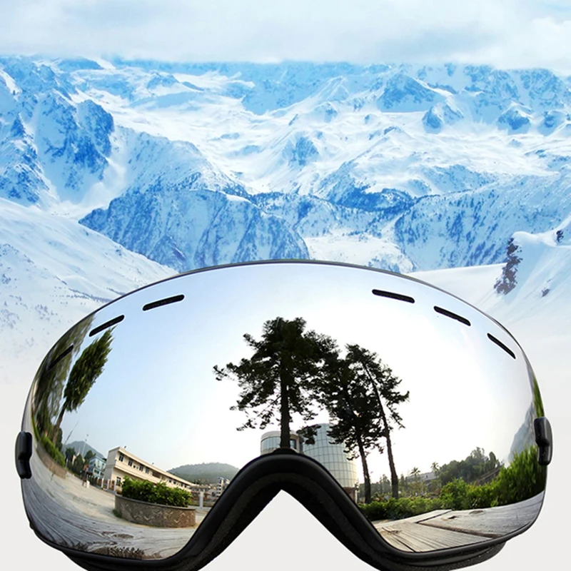

Double-layer spherical anti-fog and anti-ultraviolet ski goggles Men Women Double Layers Anti-fog Skiing Snowboard Glasses Mask