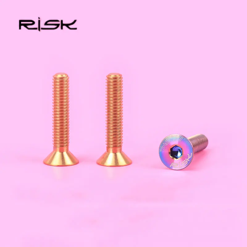 1PCS M6*30mm Titanium Bicycle Stigma Bolts MTB Bike Flat-head Bolts Mountain Bicycle Cycling Headset Stem Cap Screws bicycle headset bike stem cap bicycle head cap