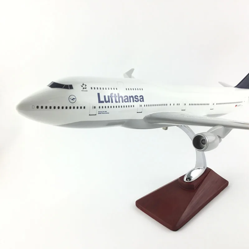 Воздушный пассажирский самолет 45 см BOEING 747 LFTHANSA модель самолета Моделирование см сплава Рождественские игрушки, подарки