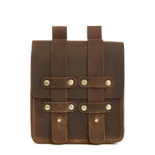 Мода ретро Для мужчин талии Crazy Horse Пояса из натуральной кожи дорожная сумка многофункциональный для отдыха небольшие карманы носить на талии сумка