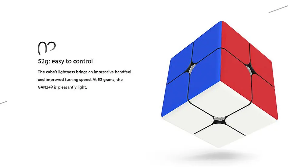 GAN249 2x2x2 V2 кубик без наклеек Красочные 2x2 Gans Волшебная головоломка Профессиональный Форма Ган 249 твист Развивающие игрушки для детей