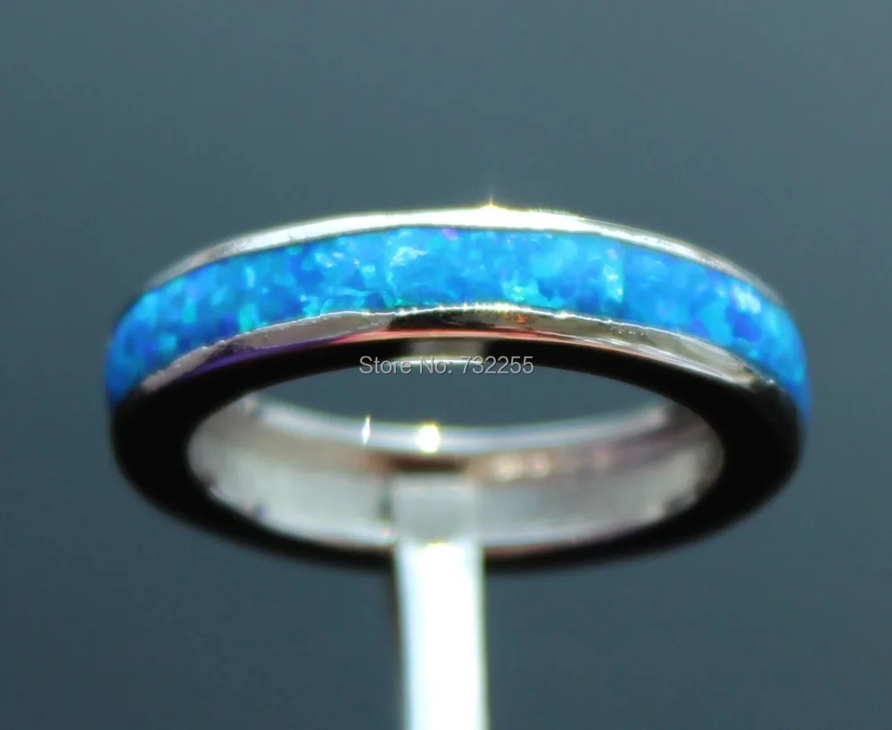 

Cool blue fire opal stone roundel ring for men