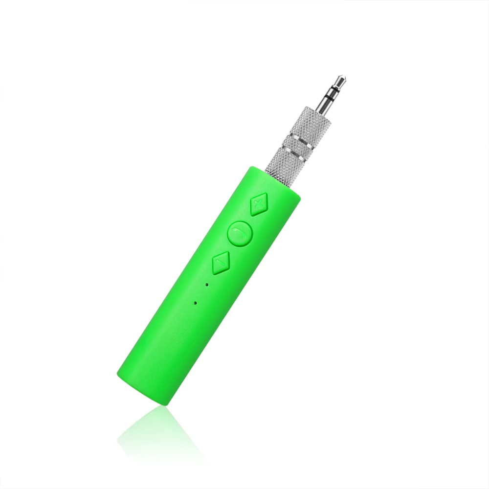 green Tancredy Bluetooth AUX приемник аудио адаптер Bluetooth 4.1 Car Kit Hands Free AUX Bluetooth 3.5 мм Jack Music Receiver громкой связи - Название цвета: green