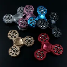 21 Balls Tri Spiner Hand Figet spiner and figet toys with bearing metal box Gold Black