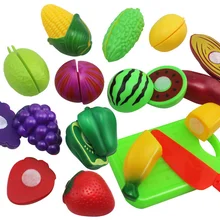 10 шт./компл. пластиковые фрукты и овощи кухонные режущие игрушки раннего развития и образования Игрушки для маленьких детей 034