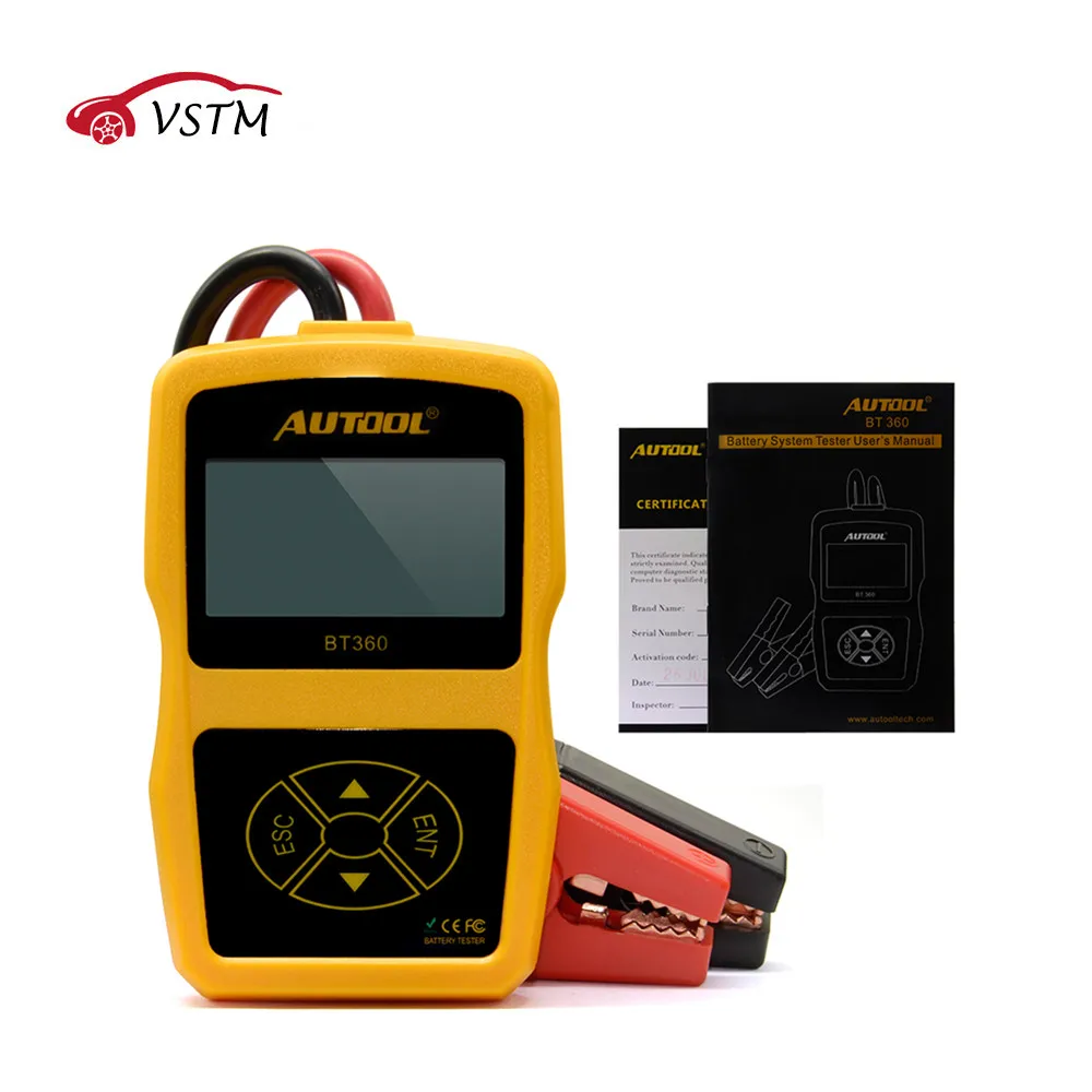 Топ! Цифровой тестер автомобильных аккумуляторов AUTOOL BT360 12 В для затопленного