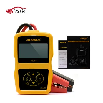 

TOP!!AUTOOL BT360 12V Digital Car Battery Tester for Flooded GEL BT-360 12 Volt Automotive Battery Analyzer CCA Multi-language