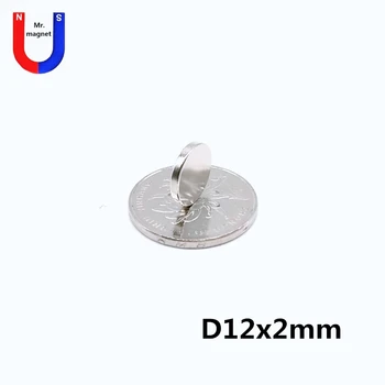 

100pcs 12mm x 2mm 12X2 Super Strong Round Disc Rare Earth Neodymium magnet 12*2 NEW Art Craft Connection free shipping 12mm*2mm