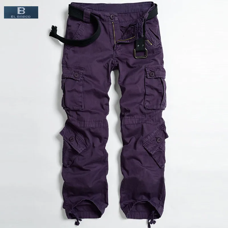 purple cargo pants mens