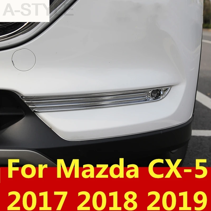 Для Mazda CX-5 CX5 CX 5 2017 2018 2019 2 шт. хромированная ABS передняя противотуманная фара рамка