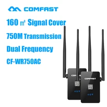 COMFAST CF-WR750AC беспроводной повторитель 750 Мбит/С 2.4 Г/5.8 Г частота сильный Ракеты-Носители Сигнала Wi-Fi Ретранслятор сети Range extender