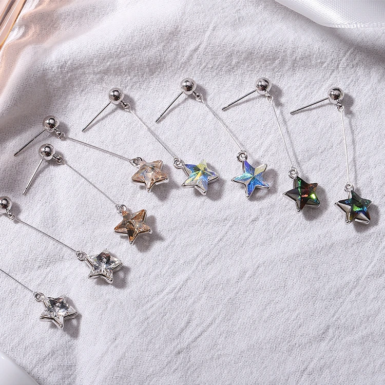 Маланда пентаграмма Кристалл от SWAROVSKI Висячие серьги для женщин Новая мода