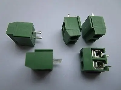 150 шт. зеленый 2way 5,0 мм винтовой клеммный блок разъем провода протектор DC126V