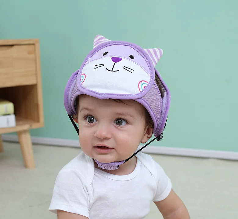 IMBABY, Детская шапка-подушка для защиты головы, для малышей, анти-Осенняя шапка, защита головы, для детей, защитный шлем, подушка для малышей, Walker - Цвет: Cat
