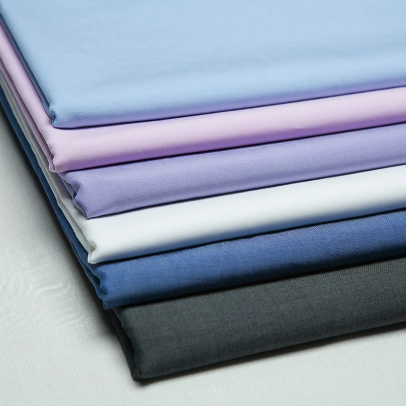 Окрашенная в пряже однотонная ткань из чистого хлопка/черный/белый/розовый/фиолетовый/синий цвет джинсовой ткани для рубашки, платья, юбки, ребенка, мужчины, ремесло по двору
