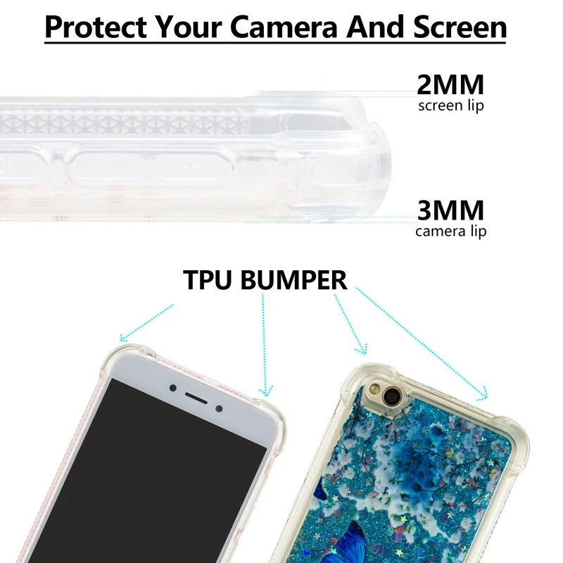 Xiaomi Redmi 5A Case Cartoon Unicorn Liquid Quicksand Shockproof Phone Case on for Funda Xiaomi Redmi 5a 4A Xiomi 4a Case Cover