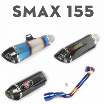 

Slip on SMAX155 Motorcycle Exhaust System Pipe Modified Exhaust Front Pipe Slip on Whole System for Yamaha SMAX155 Motorbike