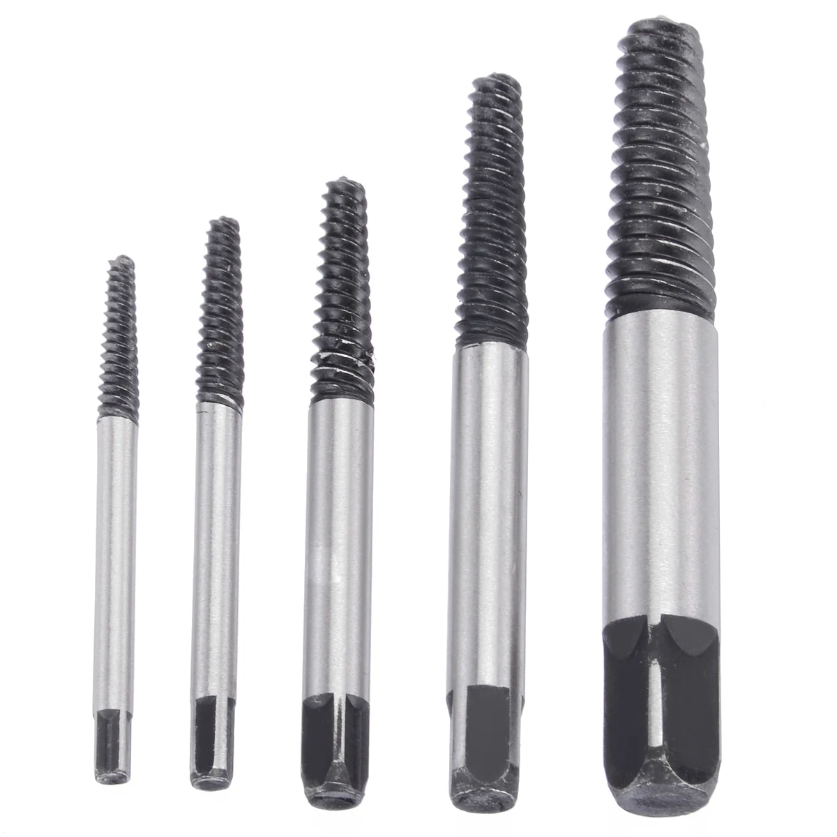 5pcs HSS Screw Extractor Center Drill Bits Guide Set Broken Damaged Bolt Remover Removal Speed Easy Out Tool With Storage Case