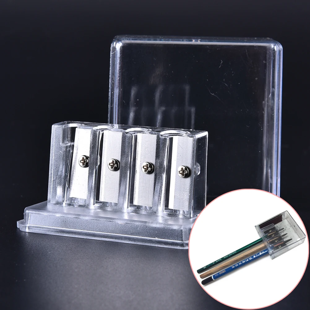 1pc Pencil Sharpener 4 Holes Multi functional Sharpener For Charcoal