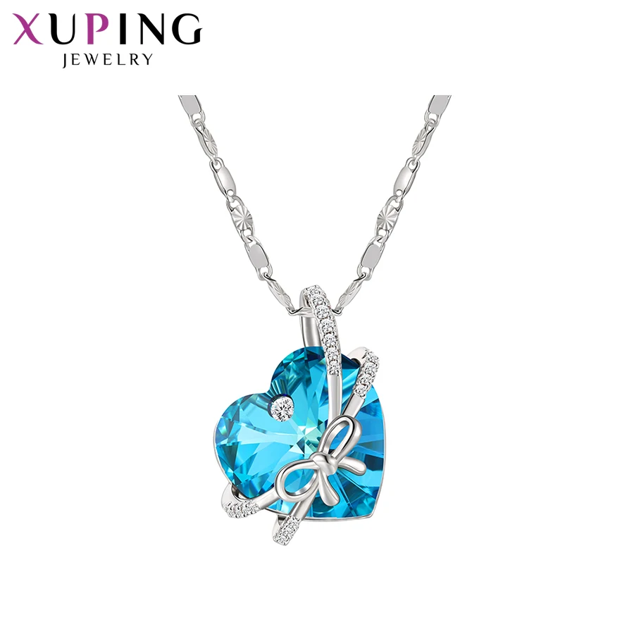 Xuping Винтаж Pendantl цепочки и ожерелья Кристаллы от Swarovski только сердце только для вас Рождество дамы подарки M96-40188