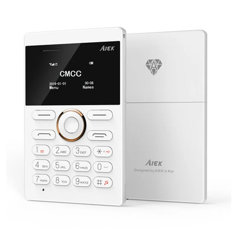  New arrival Ultra Thin AIEK/AEKU E1 Mini Cell Card Phone Student unlocked Mobile Phone Pocket Phone Low Radiation Multi Language 