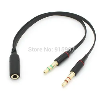 

CYDZ 10pcs/bag Dual 3.5mm Male to Single Female Headphone Microphone Audio Splitter Cable for Cell Phone & Tablet & Laptop