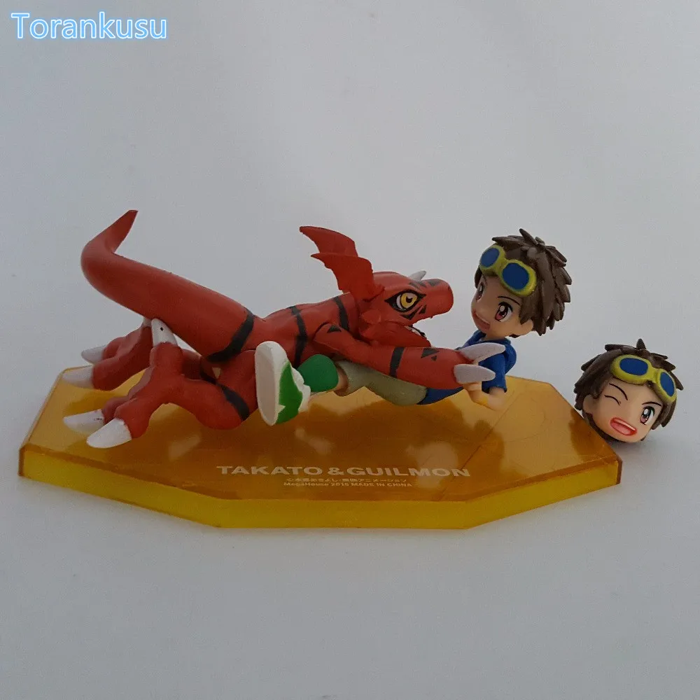 Digimon 3 Action Figures Matsuda Takato Guilmon PVC Figures 110mm Digital Monster Model Toys Digimon Tamers Adventure Model Doll