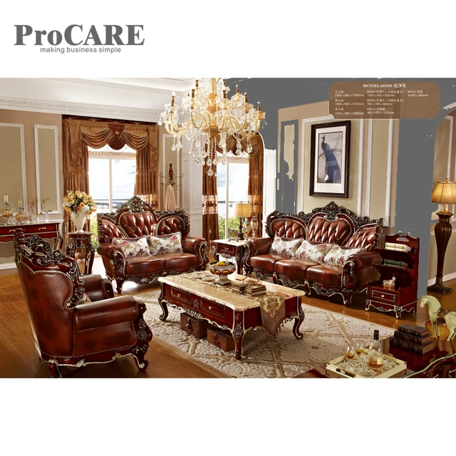 Luxury Solid Wood 1 2 3 Leather Sofa Set With Center Table And Luxury Solid Wood 1 2 3 Leather Sofa Set With Center Table And Good