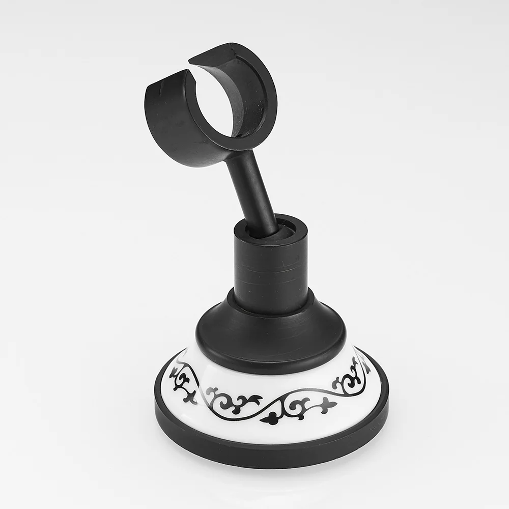 Монтажный кронштейн для душа черный латунный поворотный ручной держатель для душевой головки стойка для ванной части Аксессуары для ванной HJ-0536R