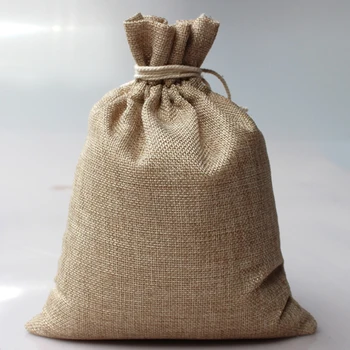 

10 pcs/lot 7X10cm small drawstring packaging pouch gift jute bags for storage wedding jewel accessories recycle bag