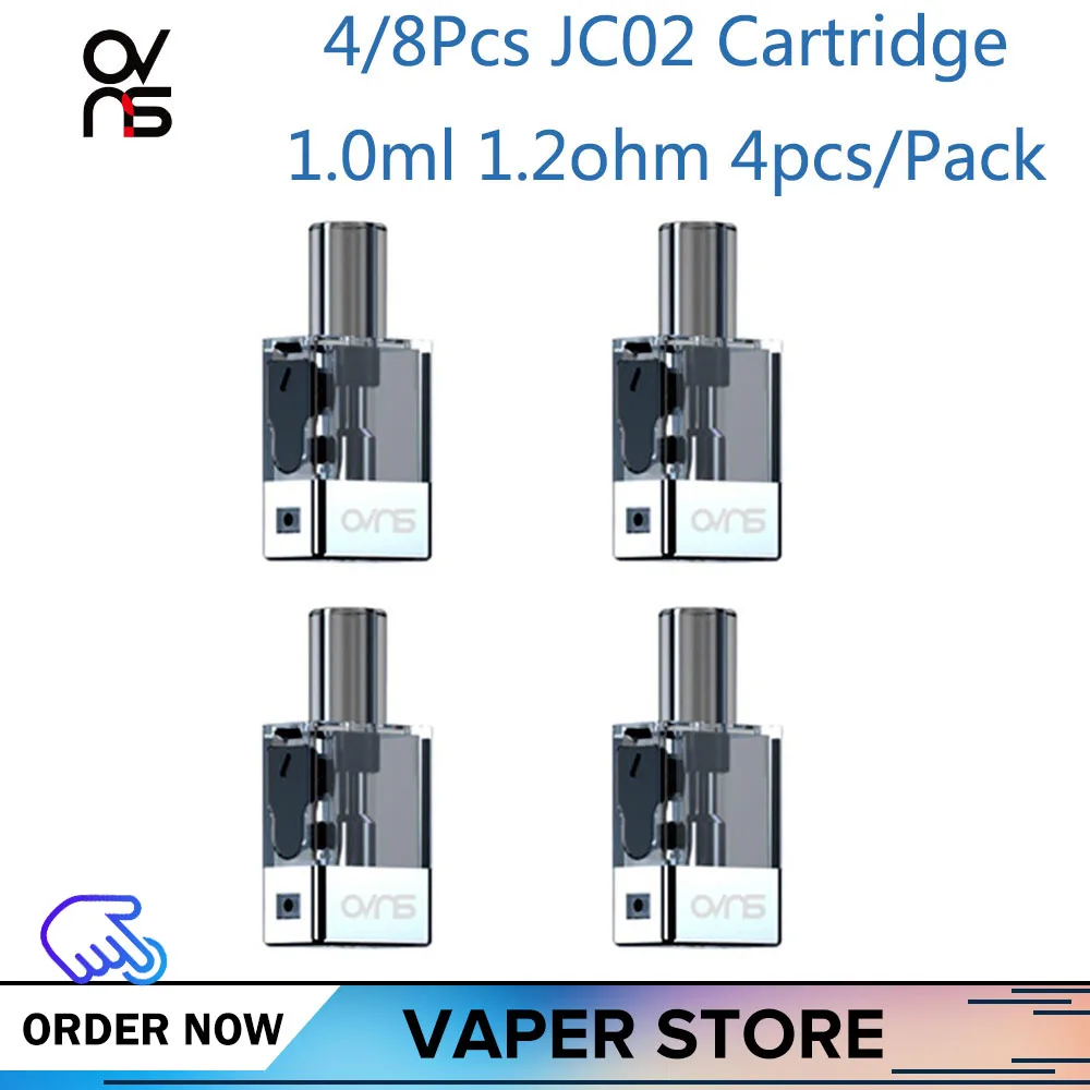 

4-8pcs Original JC02 Pod System 1ml 1.2ohm Replacement Cartridges For JC02 VAPE KIT Electronic Cigarette