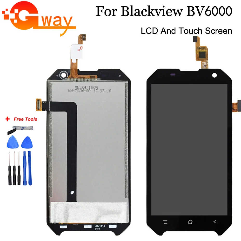 Скидка 100% протестированный 4,7 дюймов для Blackview BV6000 ЖК дисплей + сенсорный экран дигитайзер сборка Замена для Blackview BV6000S