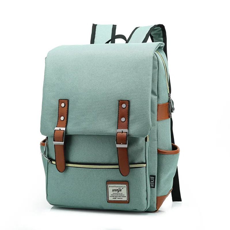 Cooskin Fashion Men Daily Canvas Backpacks for Laptop Large Capacity Computer Bag Casual Student School Bagpacks Travel  (3)