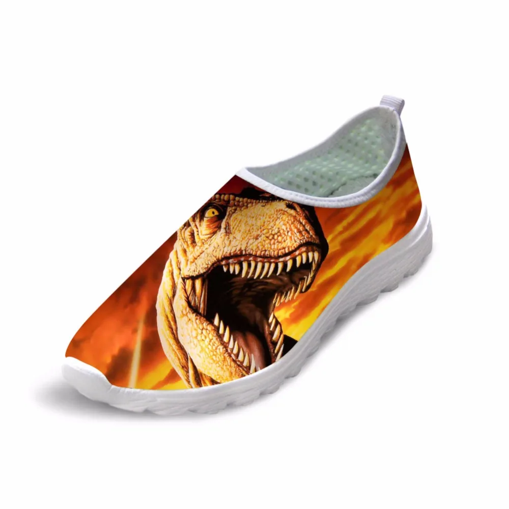 

Little Dinosaur & Dragon Prints Shoes Women Air Mesh Casual Shoes for Girls Summer Beach Leisure Flats Lightweight Walking