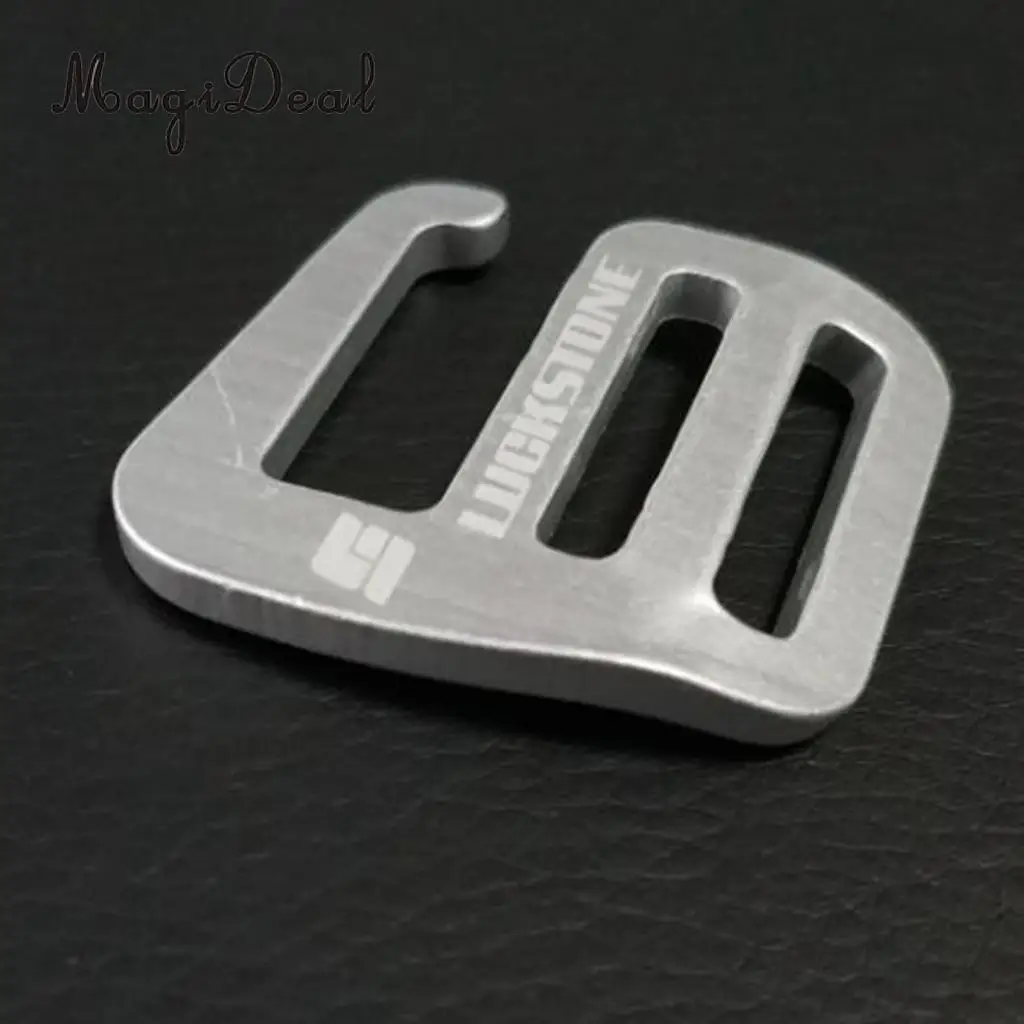 6 Pieces Metal G Hook Webbing Buckle for Backpack Bag Aluminium Alloy 25mm Silver