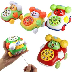 Горячая Распродажа мультяшное детские для развития интеллекта развивающие игрушки Pull Line Телефон Дети Рождественский подарок 88