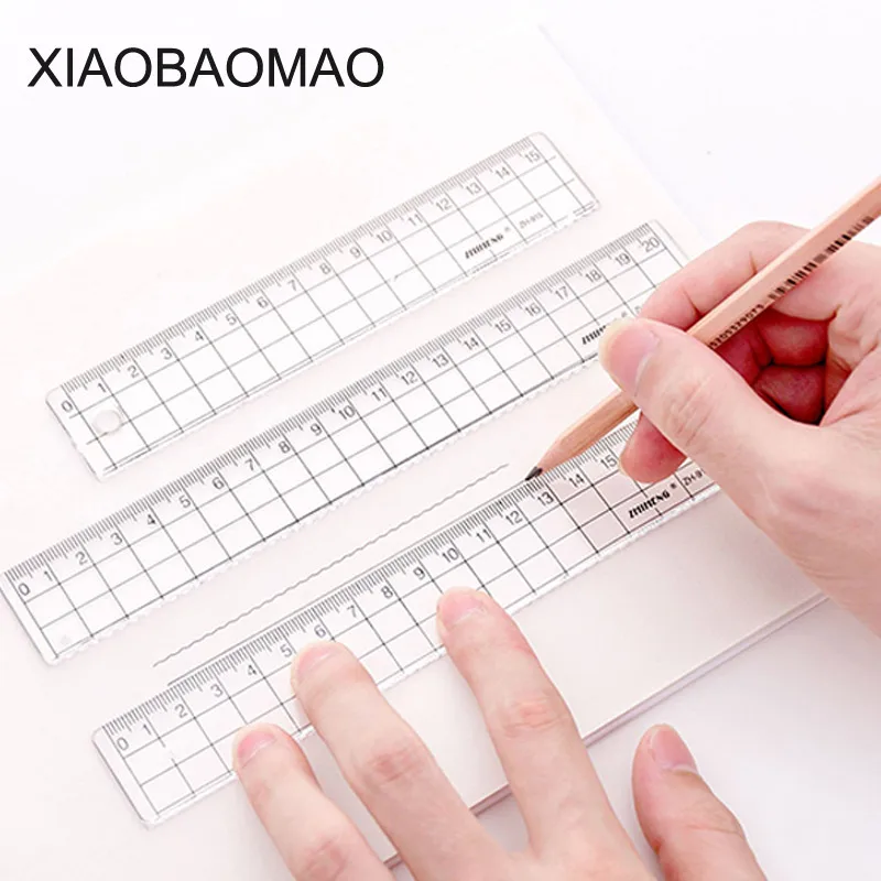 

Transparent Acrylic 15cm 18cm 20cm Transparent Simple Ruler Acrylic Ruler Learn Stationery Drawing Supplies
